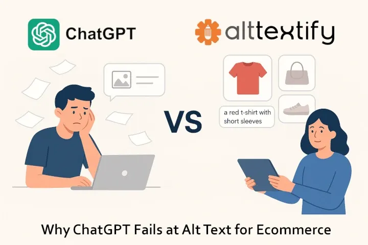 Why Ecommerce Store Owners Struggle with ChatGPT for Alt Text — and How AltTextify Solves It at Scale